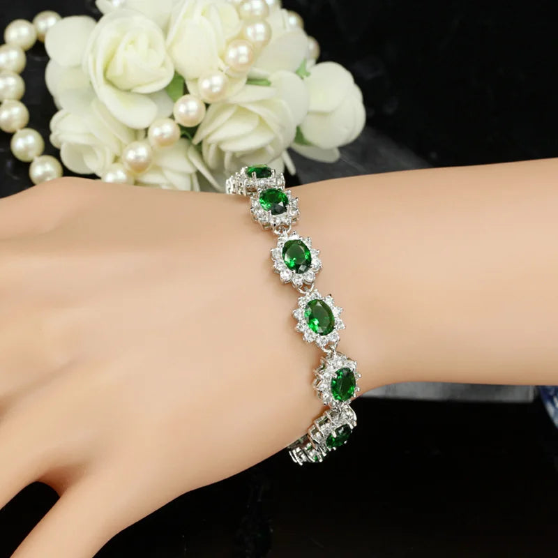 Flower Cluster Zirconia Bracelet