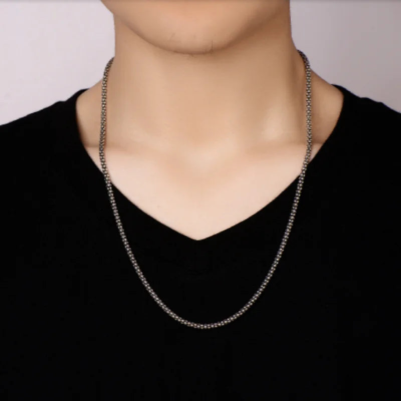 Sterling Silver Popcorn Chain Necklace