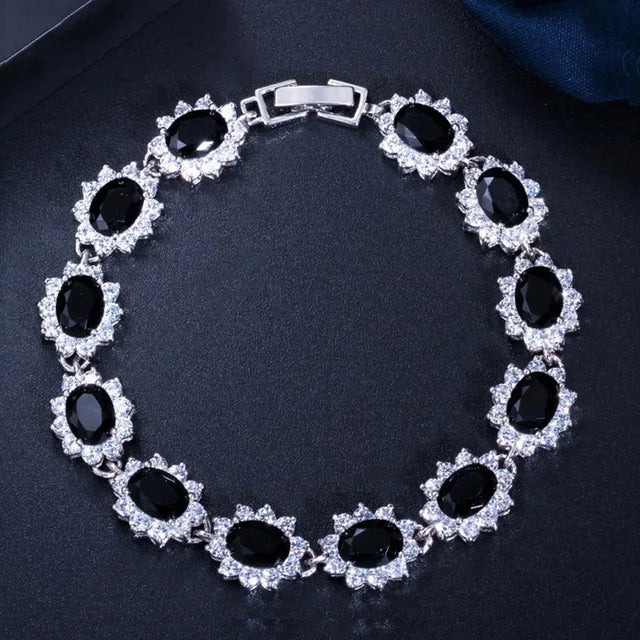 Flower Cluster Zirconia Bracelet