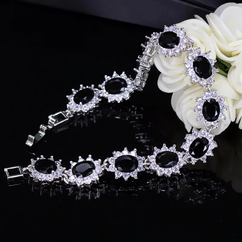 Flower Cluster Zirconia Bracelet