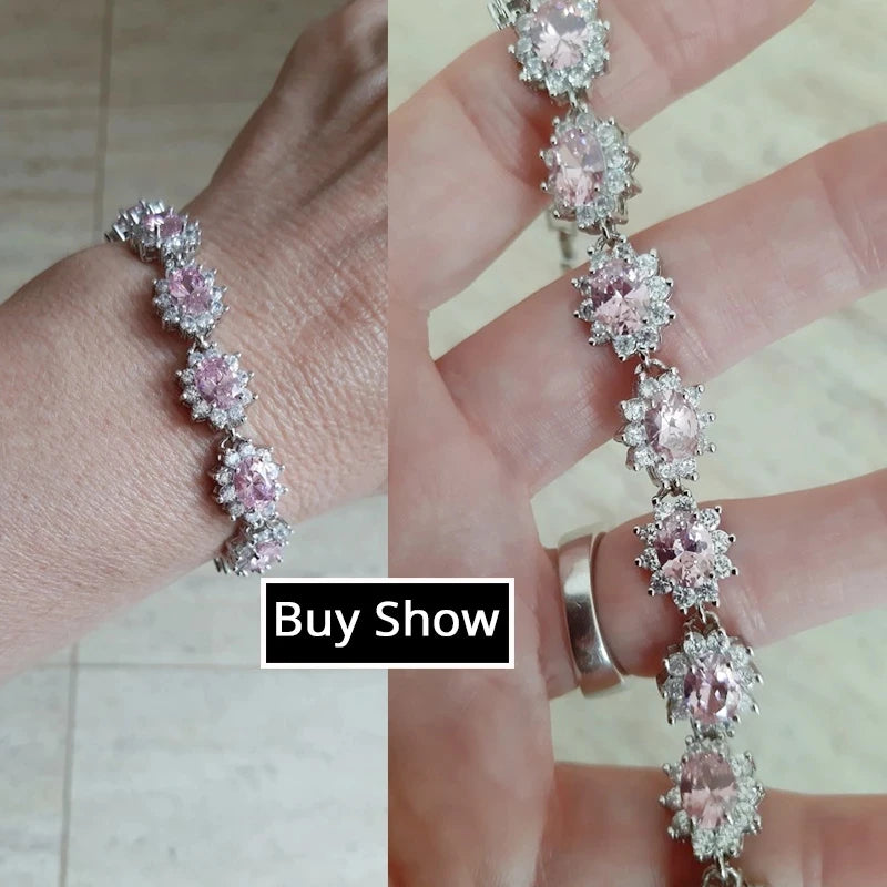 Flower Cluster Zirconia Bracelet