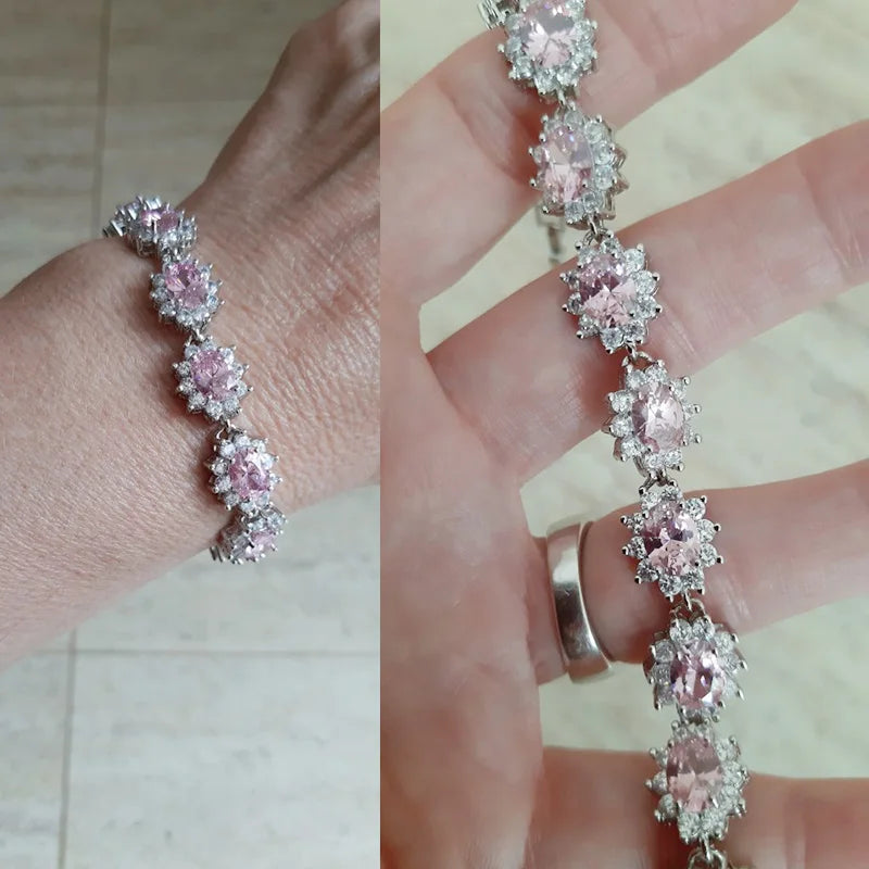Flower Cluster Zirconia Bracelet
