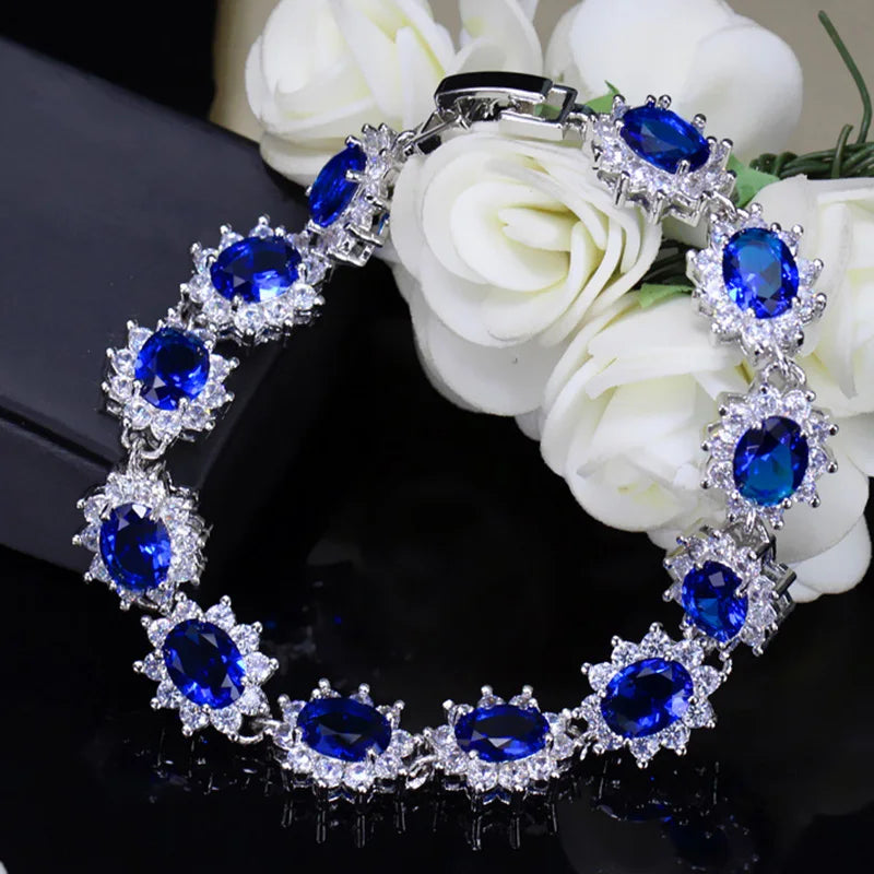 Flower Cluster Zirconia Bracelet
