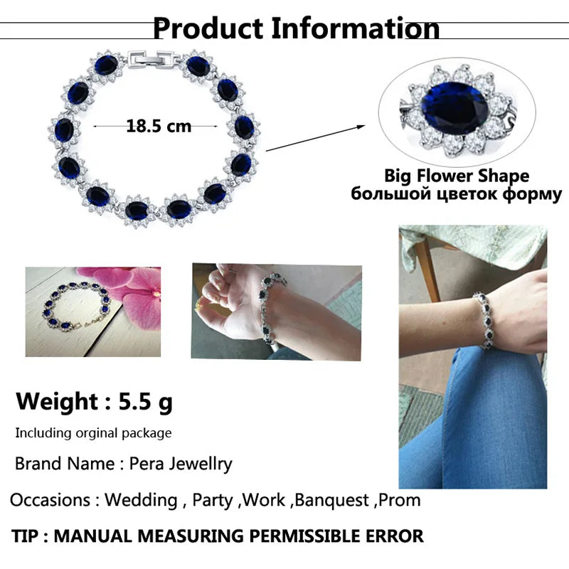 Flower Cluster Zirconia Bracelet