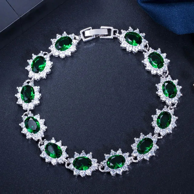 Flower Cluster Zirconia Bracelet