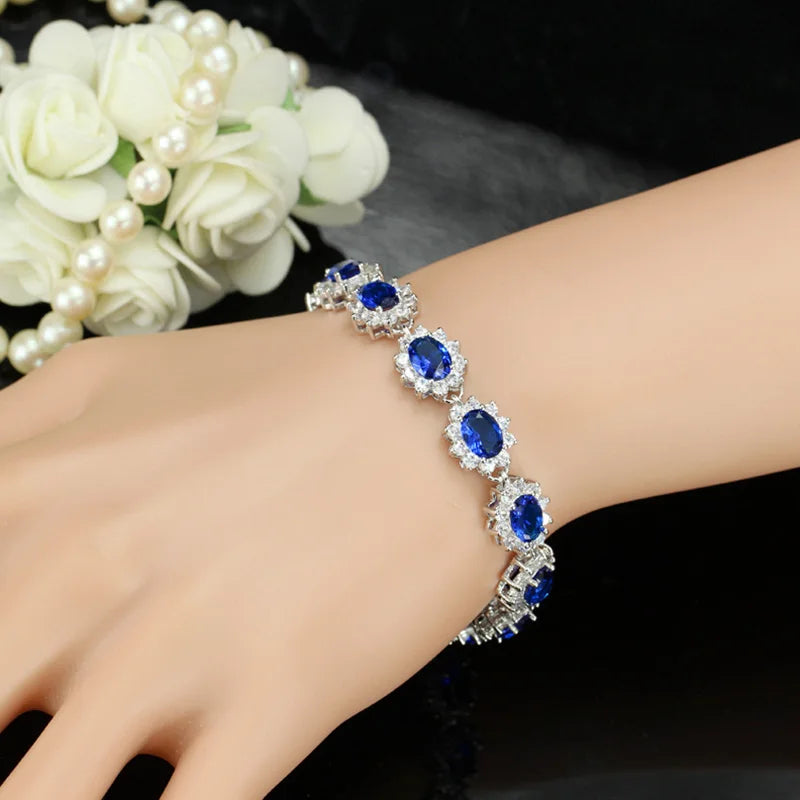 Flower Cluster Zirconia Bracelet