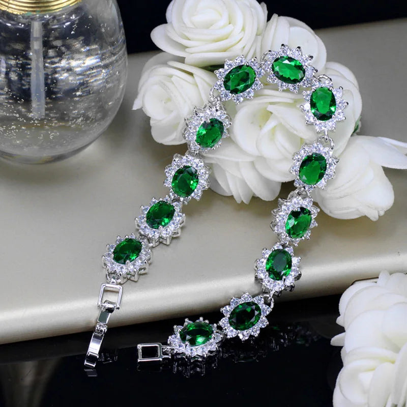 Flower Cluster Zirconia Bracelet