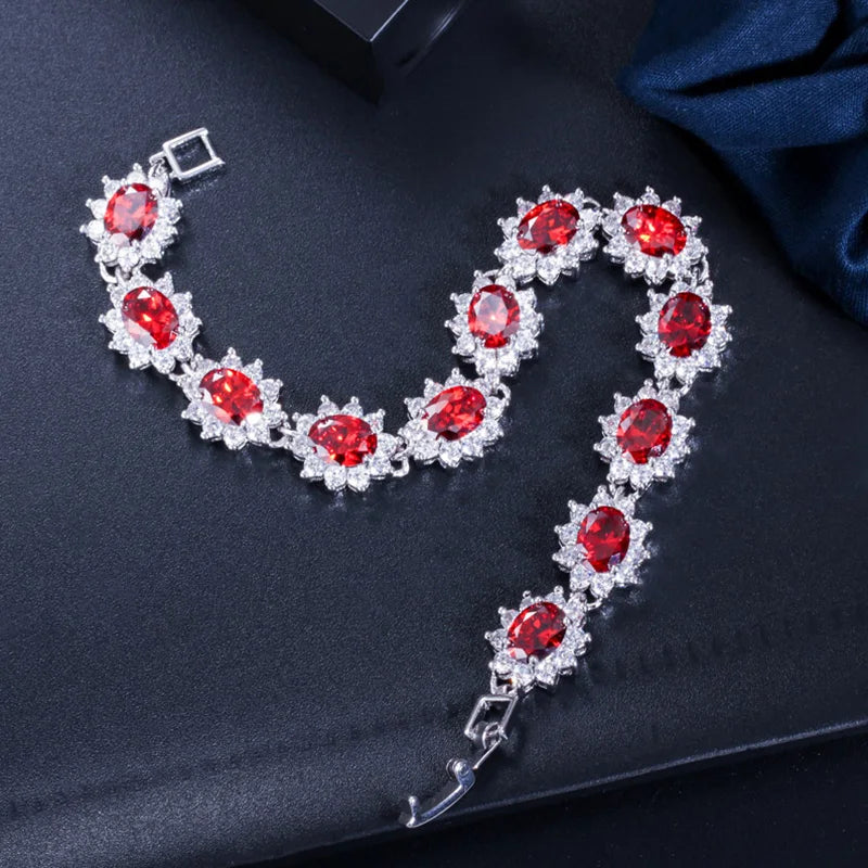 Flower Cluster Zirconia Bracelet