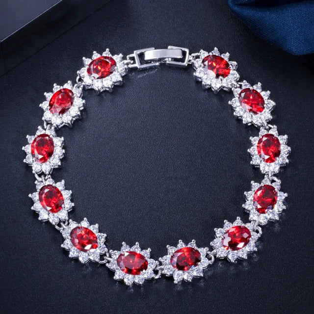 Flower Cluster Zirconia Bracelet