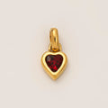Birthstone Heart Charm Pendant