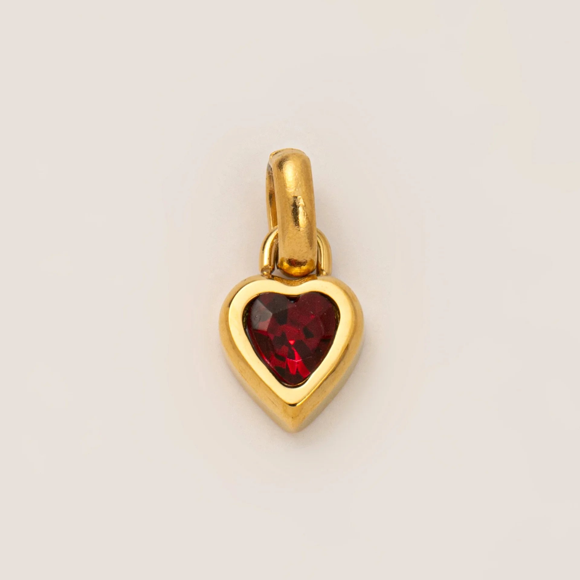 Birthstone Heart Charm Pendant