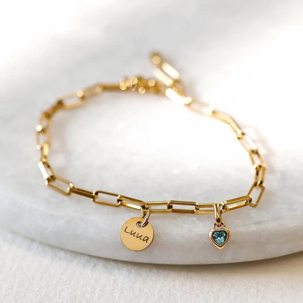 Birthstone Heart Charm Pendant