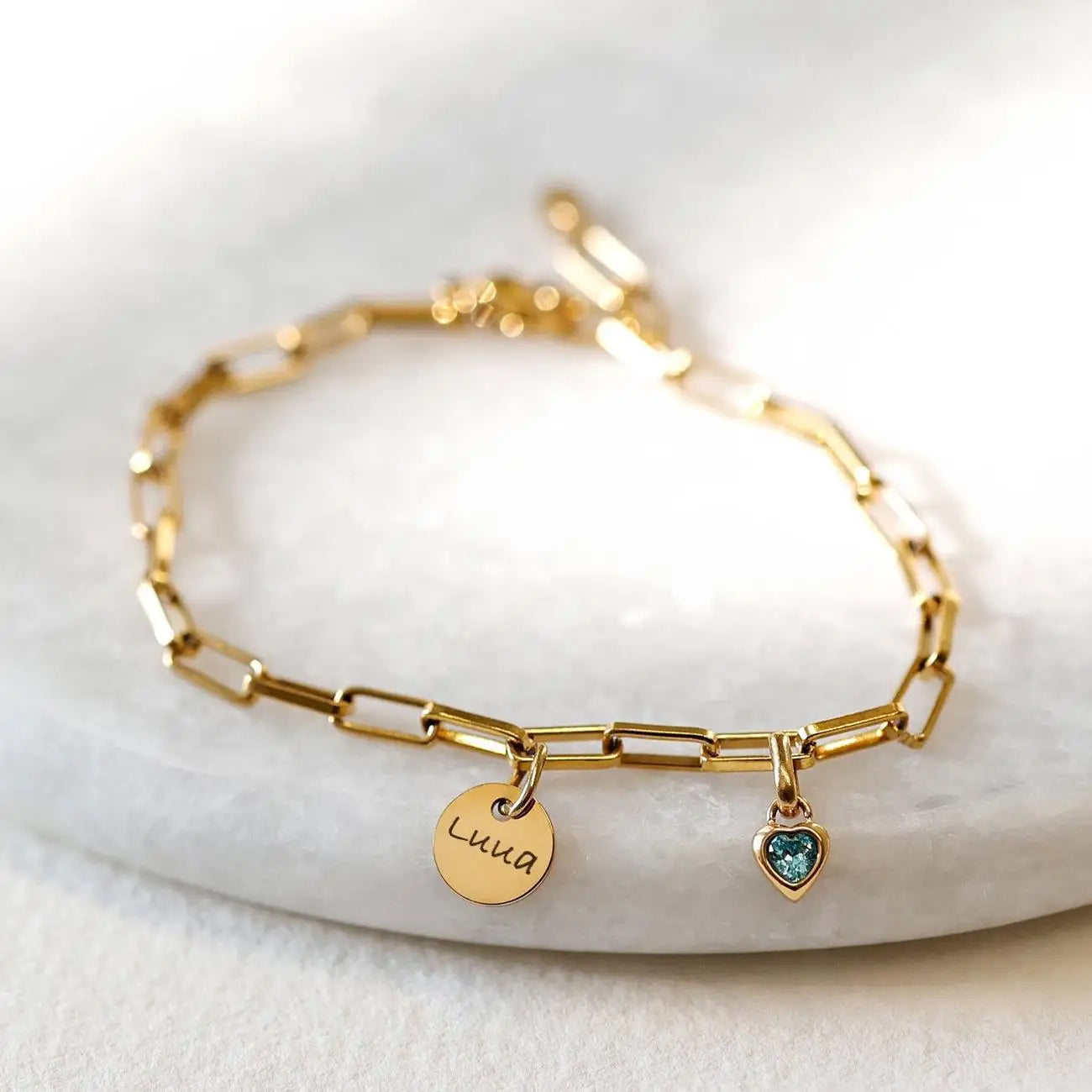 Birthstone Heart Charm Pendant
