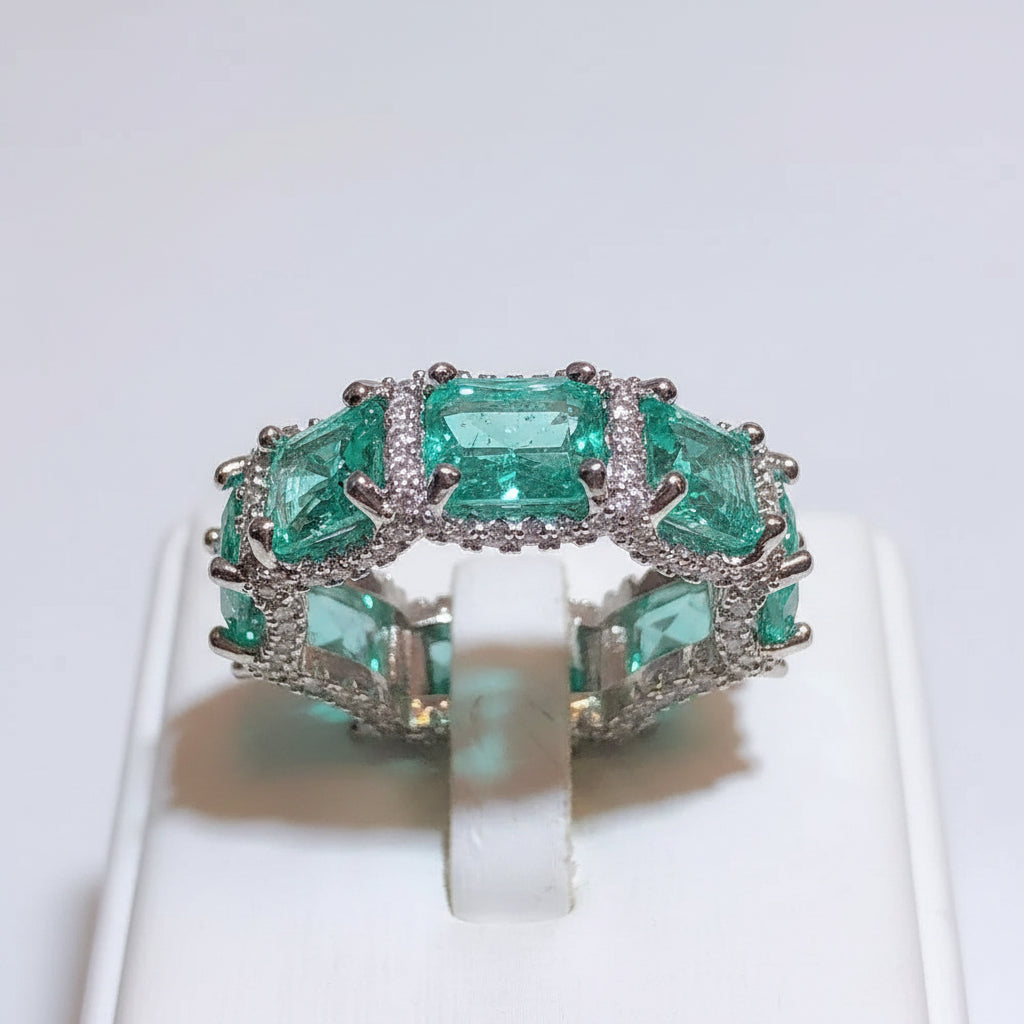 Blue Zircon Statement Ring