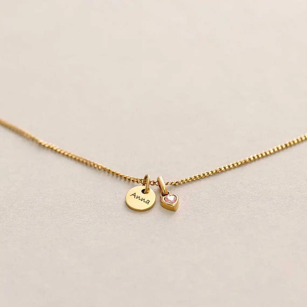 Birthstone Heart Charm Pendant