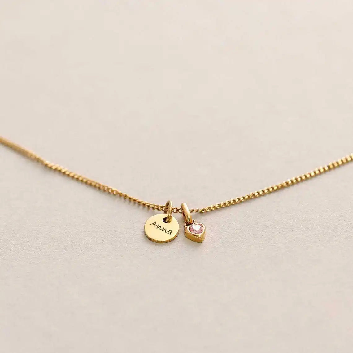 Birthstone Heart Charm Pendant
