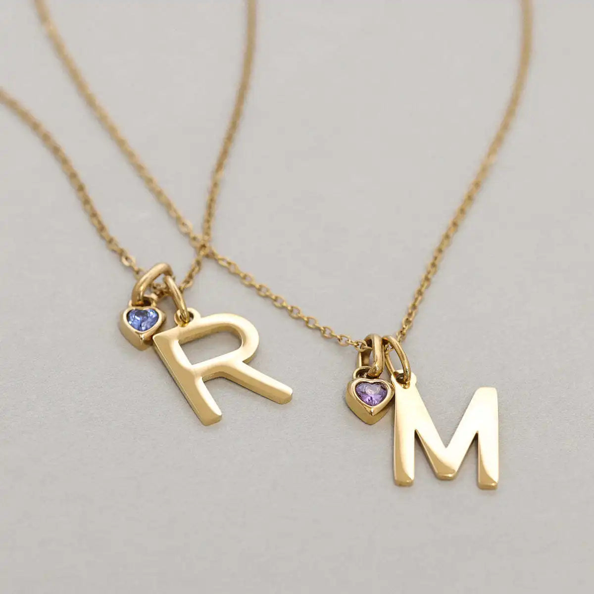 Birthstone Heart Charm Pendant