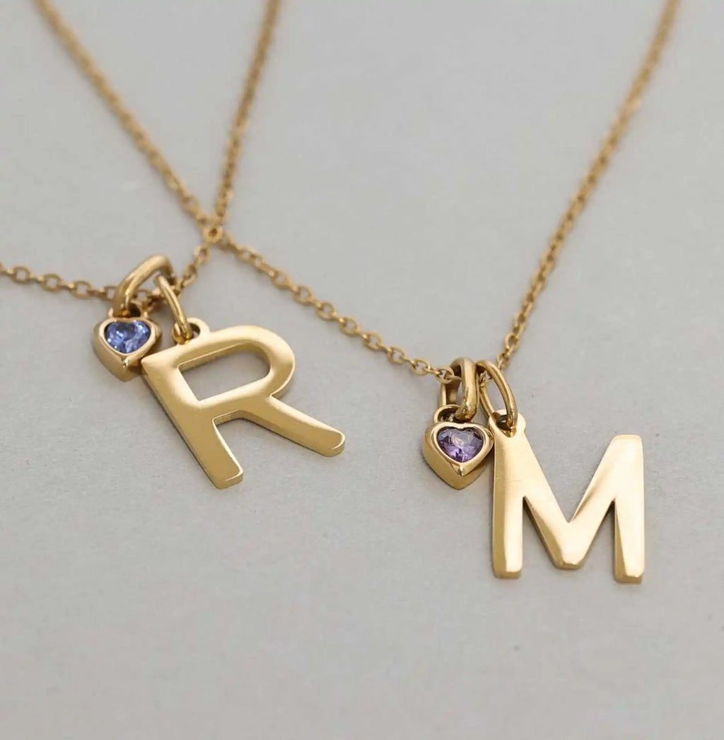 Birthstone Heart Charm Pendant
