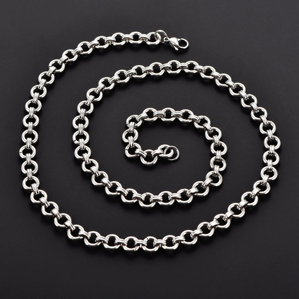 Chunky Rolo Chain — Stainless Steel
