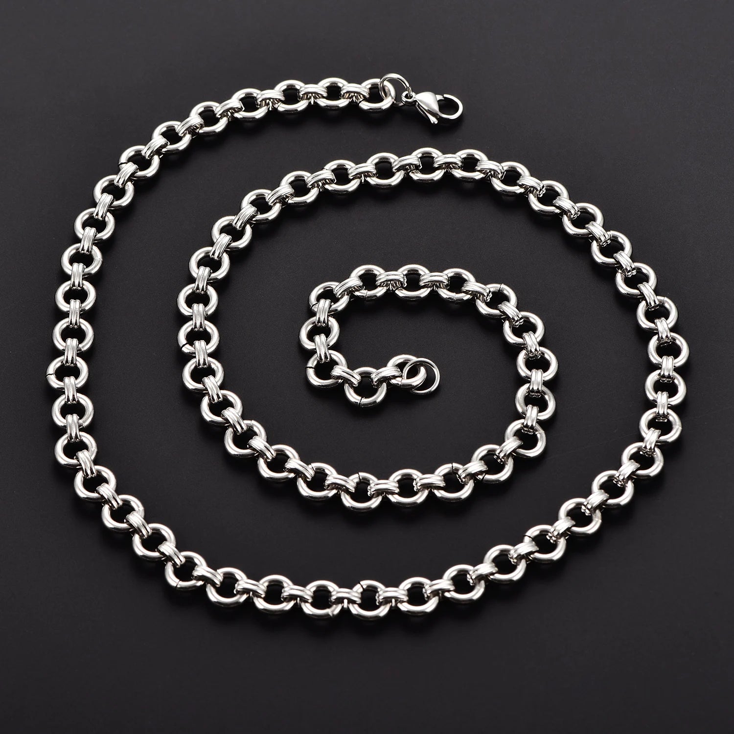Chunky Rolo Chain — Stainless Steel
