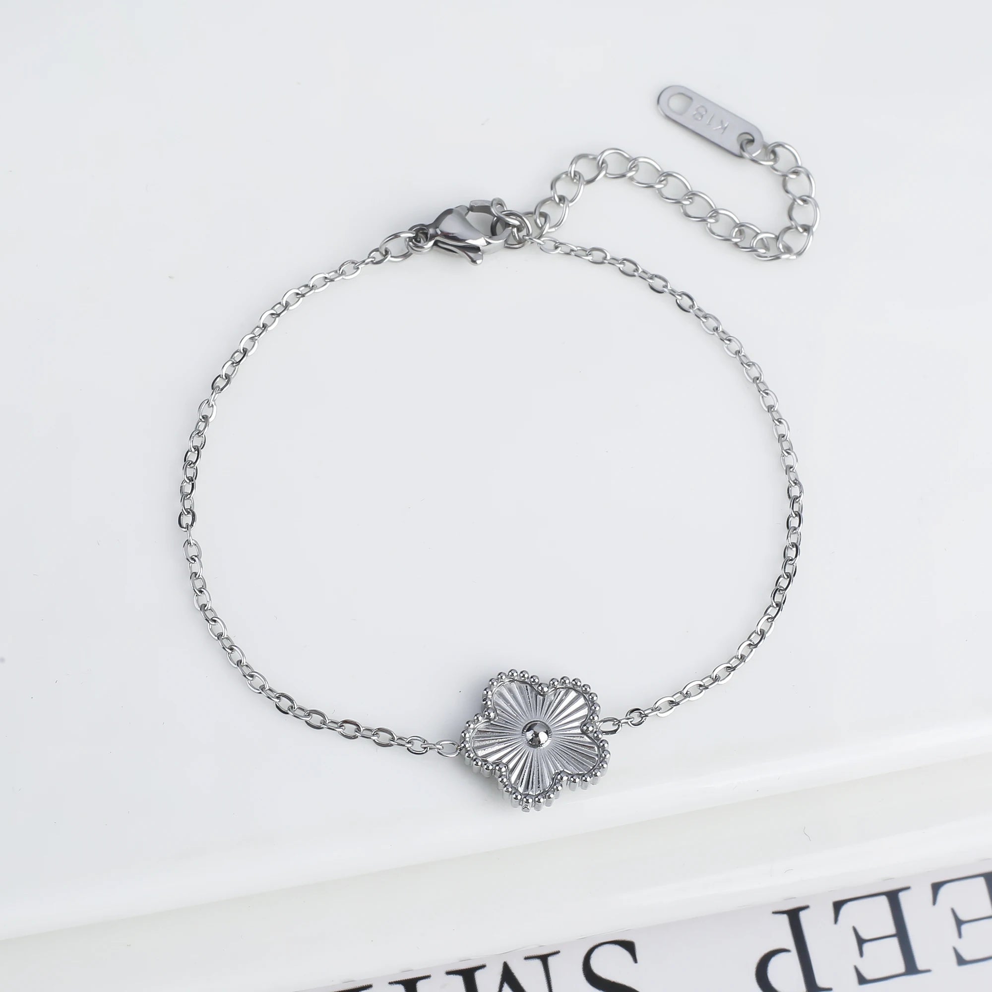Adjustable Flower Charm Bracelet