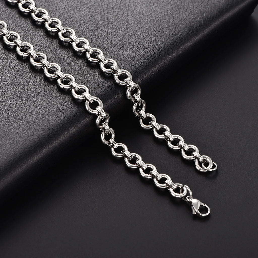 Chunky Rolo Chain — Stainless Steel