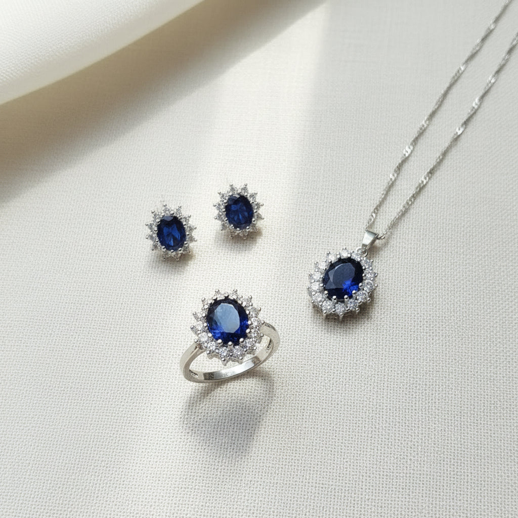 Sunflower Necklace, Earrings & Ring Set