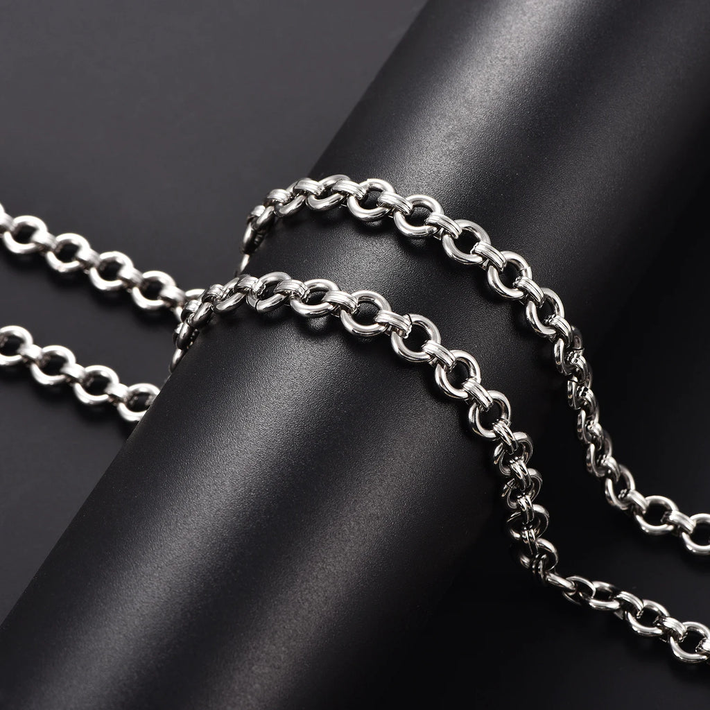Chunky Rolo Chain — Stainless Steel
