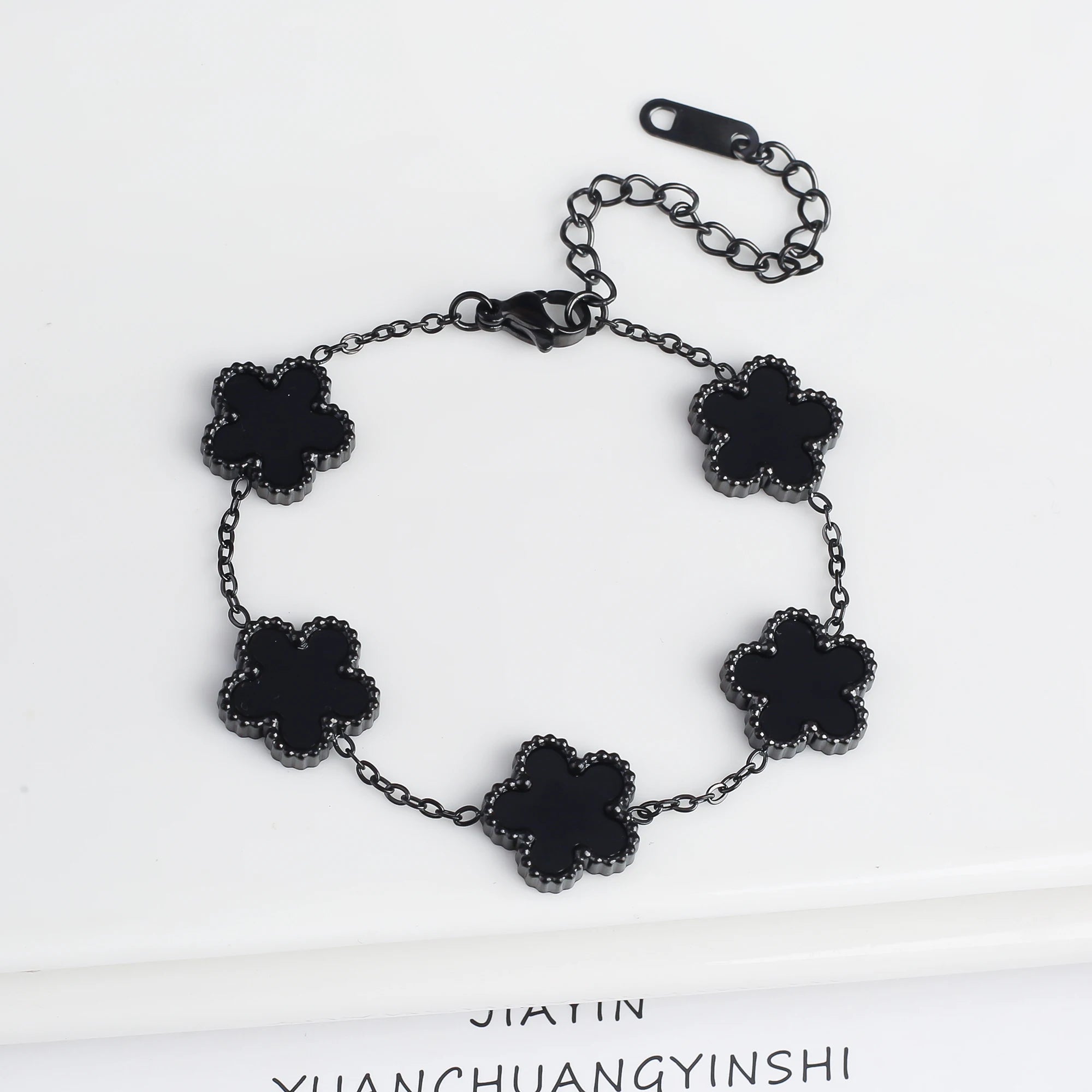 Adjustable Flower Charm Bracelet