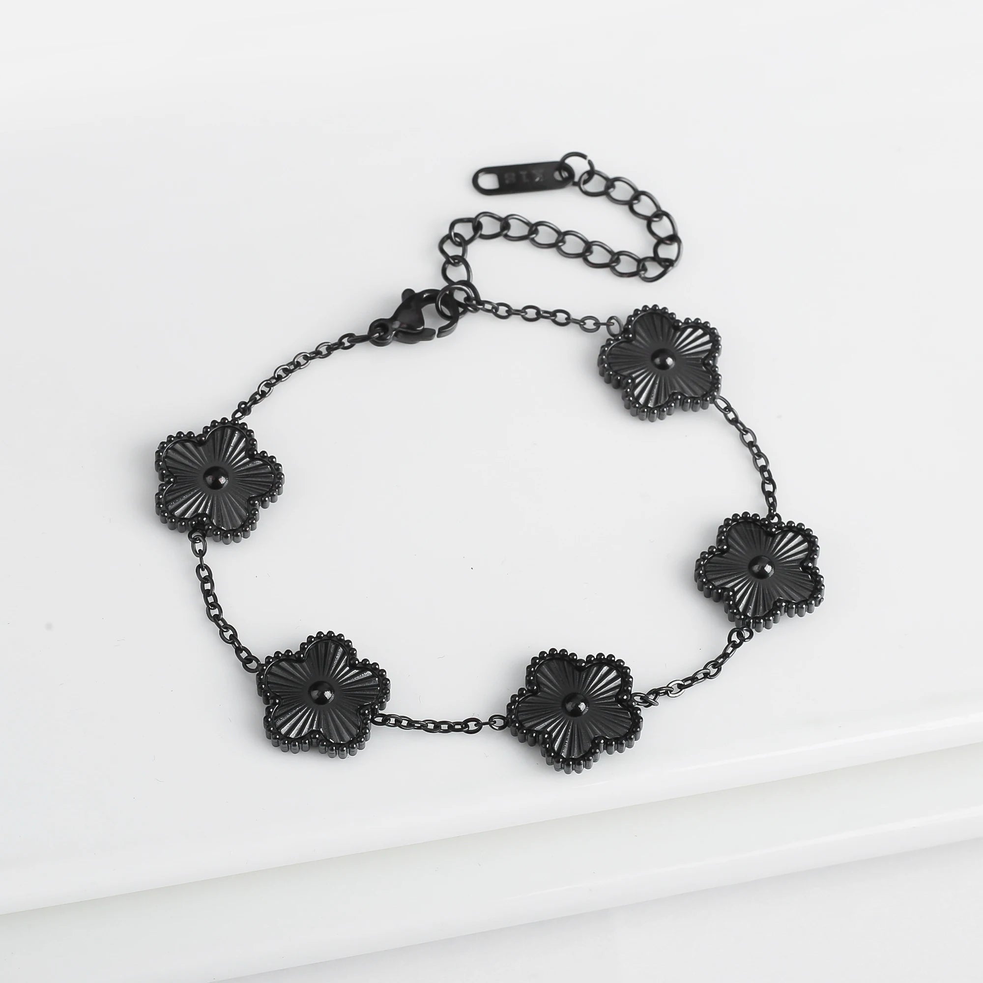 Adjustable Flower Charm Bracelet